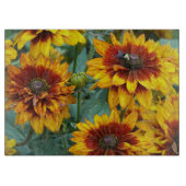 Gelb und Bronze Rudbeckias Floral Schneidebrett (Vorderseite)
