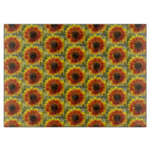 Gelb und Bronze-Sonnenblumenmuster Schneidebrett (Vorderseite)