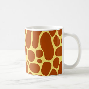Gelb und Brown-Giraffen-Muster Kaffeetasse
