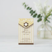 Gelb und Brown-Kupplungs-Visitenkarte Visitenkarte (Stehend Vorderseite)