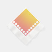 Gelb und Button mit großer Polka-Kante Serviette (Ecke)