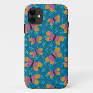 Gelb und Fuschia Schmetterlinge iPhone 5 Fall 11 Hülle