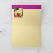 Gelb und Fushia Orchid Karte (Innenseite)