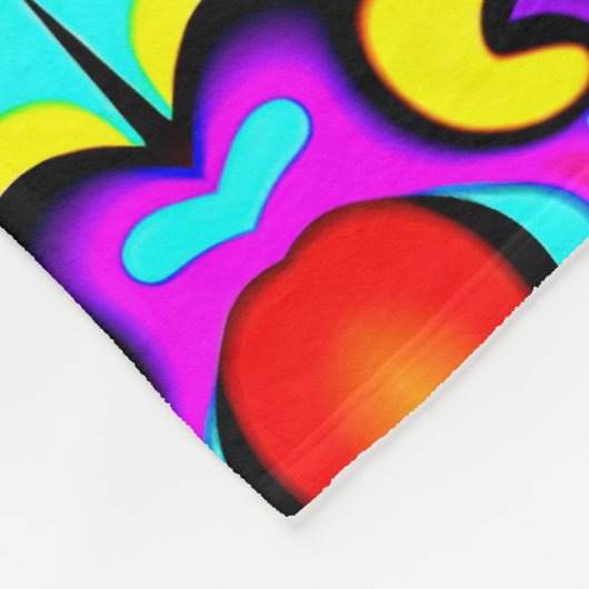 Gelb und Gemustert Fleece Blankon (Ecke)