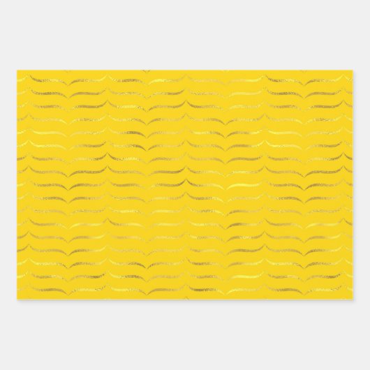 Gelb und Gold Geschenkpapier Set (Vorderseite 2)