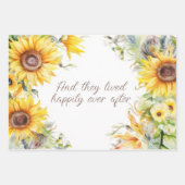 Gelb- und Goldblumen-Rahmen Personalisiert Geschenkpapier Set (Vorderseite 2)