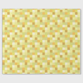 Gelb und GoldPixelated Muster Geschenkpapier (Flach)
