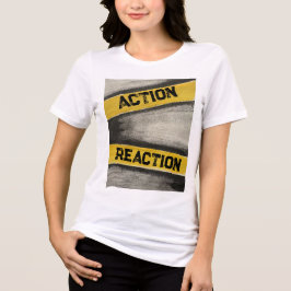 Gelb und Grafit von Frauen "Aktion und Reaktion" Tri-Blend Shirt