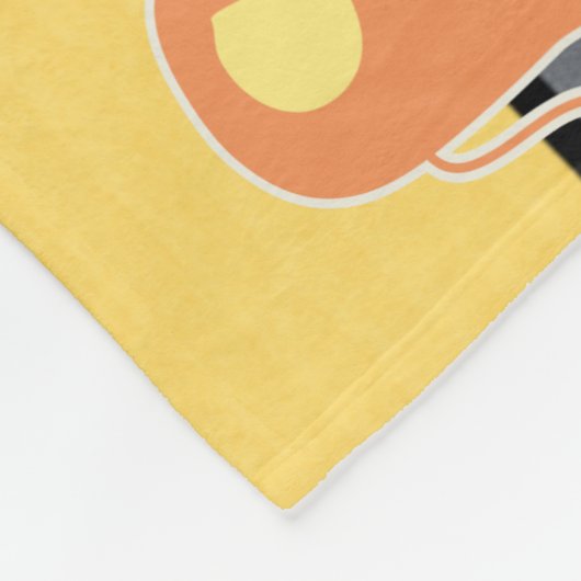 Gelb und Grau Baby Elephant Fleece Blanket (Ecke)