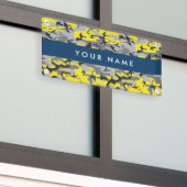 Gelb und Grau Camouflage Ihr Name personalisieren Banner (Äußeres Gebäude)
