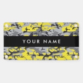 Gelb und Grau Camouflage Ihr Name personalisieren Banner (Horizontal)