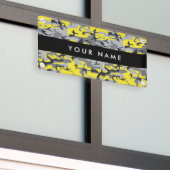 Gelb und Grau Camouflage Ihr Name personalisieren Banner (Äußeres Gebäude)