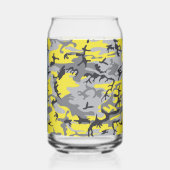 Gelb und Grau Camouflage Ihr Name personalisieren Dosenglas (Links)