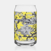 Gelb und Grau Camouflage Ihr Name personalisieren Dosenglas (Links)