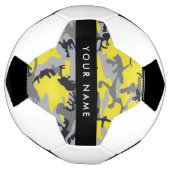 Gelb und Grau Camouflage Ihr Name personalisieren Fußball (Gedreht)