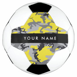 Gelb und Grau Camouflage Ihr Name personalisieren Fußball