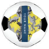 Gelb und Grau Camouflage Ihr Name personalisieren Fußball (Gedreht)