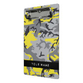 Gelb und Grau Camouflage Ihr Name personalisieren Mini Klemmbrett (Gewinkelt2)