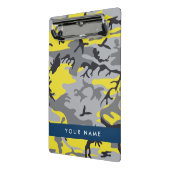 Gelb und Grau Camouflage Ihr Name personalisieren Mini Klemmbrett (Gewinkelt2)