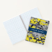 Gelb und Grau Camouflage Ihr Name personalisieren Notizblock (Innenseite)