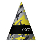 Gelb und Grau Camouflage Ihr Name personalisieren Partyhütchen (Links)