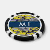 Gelb und Grau Camouflage Ihr Name personalisieren Pokerchips (Einzeln)