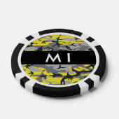 Gelb und Grau Camouflage Ihr Name personalisieren Pokerchips (Einzeln)