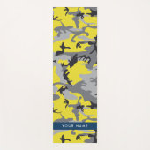 Gelb und Grau Camouflage Ihr Name personalisieren Yogamatte (Vorderseite)
