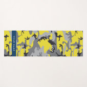 Gelb und Grau Camouflage Ihr Name personalisieren Yogamatte (Vorderseite (Horizontal))