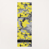 Gelb und Grau Camouflage Ihr Name personalisieren Yogamatte (Vorderseite)