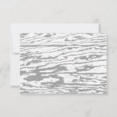 Gelb und grau Chic Holz Grain Wedding rsvp (Rückseite)