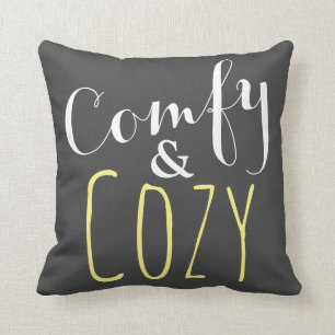 Gelb und Grau - Cozy Kissen