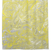 Gelb und Grau Duschvorhang (Vorderseite)