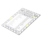 Gelb und Grau Elephant Baby Dusche Bonbonspiel Notizblock (angewinkelt)