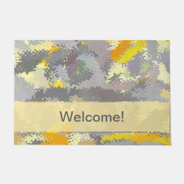 Gelb und Grau Fußmatte