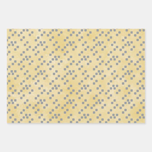 Gelb und grau geometrisch geschenkpapier set (Vorderseite 2)