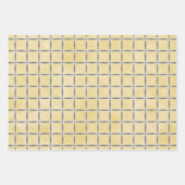 Gelb und grau geometrisch geschenkpapier set (Vorderseite)