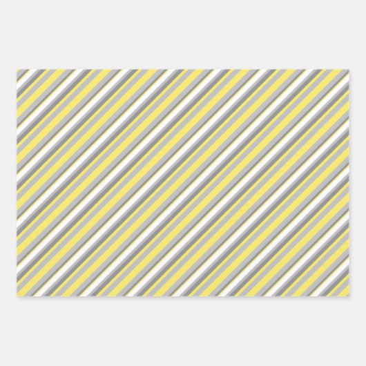 Gelb und Grau Geschenkpapier Set (Vorderseite 2)