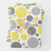 Gelb und Grau Geschenkpapier Set (Beispiel)
