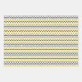 Gelb und Grau Geschenkpapier Set (Vorderseite 3)