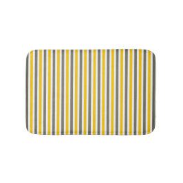 Gelb und grau gestreiftes Muster, modern Badematte