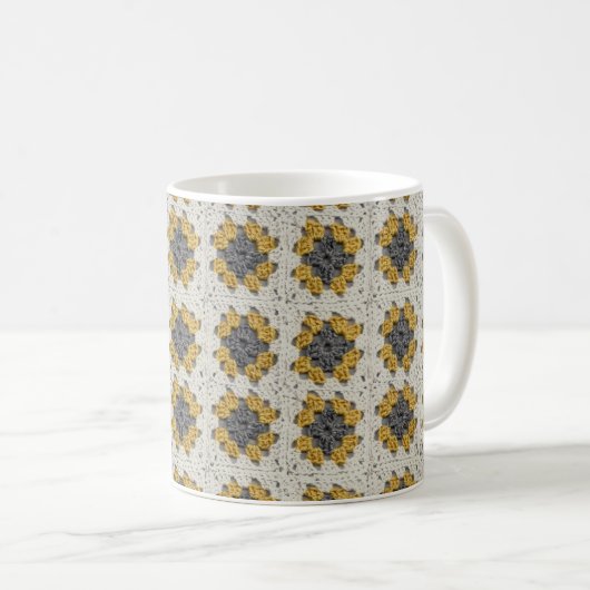 Gelb und grau, Grannviertel Kaffeetasse (VorderseiteRechts)