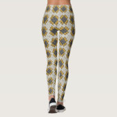 Gelb und grau, Grannviertel Leggings (Rückseite)