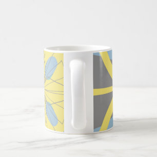 Gelb und grau kaffeetasse