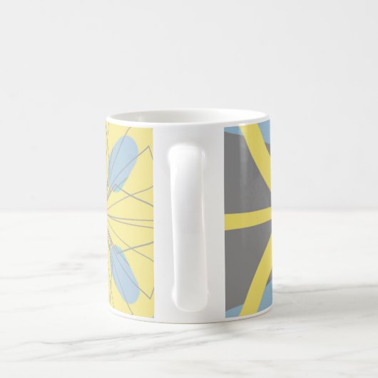 Gelb und grau kaffeetasse (Henkel)