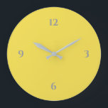 Gelb und Grau Minimalistisch Große Wanduhr<br><div class="desc">Die moderne künstlerische Uhr besticht durch ein minimalistisches Design in einer gelben und grauen Farbpalette. Schlichtes Design mit grauen Zahlen auf gelbem Hintergrund. Eine trendige Ergänzung Ihrer Küche, des Wohnzimmers oder der Bürowand, ein durchdachtes, modernes Bürogeschenk oder ein modernes Zuhause-Geschenk für jeden Anlass. Sie können Ihre Einstellungen anpassen, indem Sie...</div>