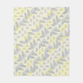 Gelb und Grau Modernes Abstraktes Dreieck-Muster Fleecedecke (Vorderseite)