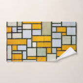 Gelb und Grau, Mondrian Handtuch (Handtuch)