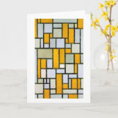 Gelb und Grau, Mondrian Karte (Gelbe Blume)