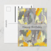 Gelb und Grau Postkarte (Vorne/Hinten)